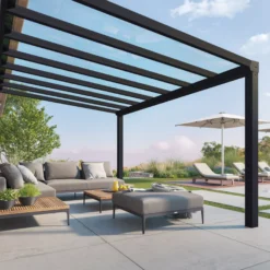 Palram - Canopia Stockholm Grey Non-retractable Awning, (L)5.15m (H)3.24m (W)3.41m -Gardens and Outdoor palram canopia stockholm grey non retractable awning l 5 15m h 3 24m w 3 41m7290108602500 02i bq