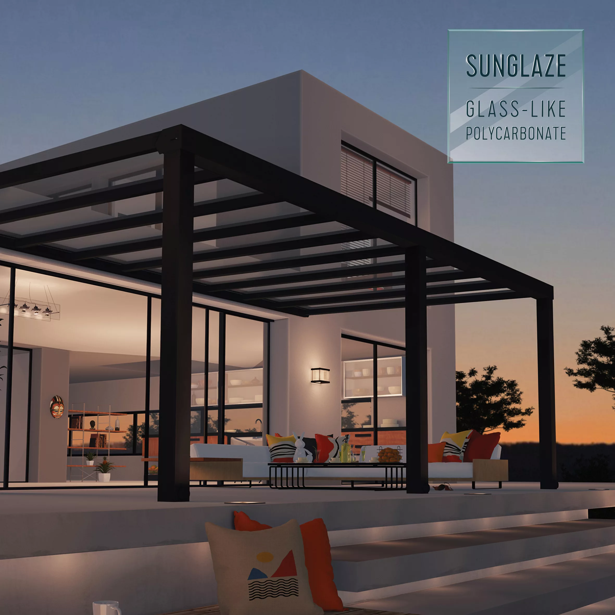 Palram - Canopia Stockholm Grey Non-retractable Awning, (L)6.6m (H)3.24m (W)3.41m 4 Palram - Canopia Stockholm Grey Non-retractable Awning, (L)6.6m (H)3.24m (W)3.41m - Image 2