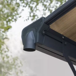 Palram - Canopia Tucson Grey Rectangular Gazebo, (W)5.02m (D)3.59m - Assembly Required -Gardens and Outdoor palram canopia tucson grey rectangular gazebo w 5 02m d 3 59m assembly required7290108601626 05i bq