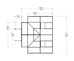 Palram - Canopia Victory Dark Grey 12x10 Greenhouse -Gardens and Outdoor palram canopia victory dark grey 12x10 greenhouse7290103121914 02t