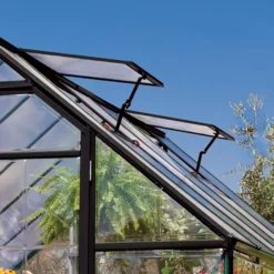 Palram - Canopia Victory Dark Grey 12x10 Greenhouse -Gardens and Outdoor palram canopia victory dark grey 12x10 greenhouse7290103121914 41c
