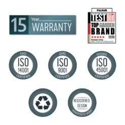 Palram - Canopia Yukon 11x9 Apex Dark Grey Plastic Shed -Gardens and Outdoor palram canopia yukon 11x9 apex dark grey plastic shed7290108137590 03t BQ