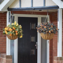 Panacea Classic Black Round Wire Hanging Basket, 40cm -Gardens and Outdoor panacea classic black round wire hanging basket 40cm0093432815441 01i bq