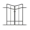 Panacea Steel Arched Finials Gate, (H)0.82m (W)0.47m -Gardens and Outdoor panacea steel arched finials gate h 0 82m w 0 47m0093432871164 01c BQ