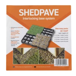 Plastic Interlocking Shed Base (W) 49cm X (L) 49cm , Pack Of 4 -Gardens and Outdoor plastic interlocking shed base w 49cm x l 49cm pack of 45060192725094 01t bq