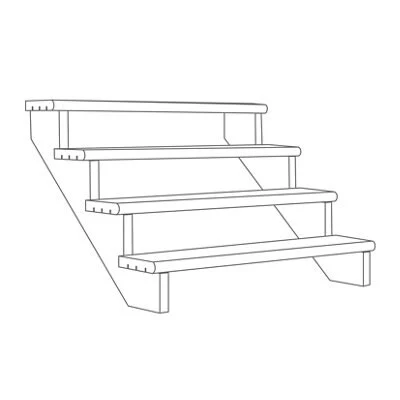 Richard Burbidge Redwood Deck Step (W)1066mm (T)40mm, Set Of 6 5 Richard Burbidge Redwood Deck Step (W)1066mm (T)40mm, Set Of 6 - Image 3