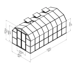 Rion Grand Gardner Green 8x16 Greenhouse 16 Rion Grand Gardner Green 8x16 Greenhouse -Gardens and Outdoor rion grand gardner green 8x16 greenhouse7290103121594 01t
