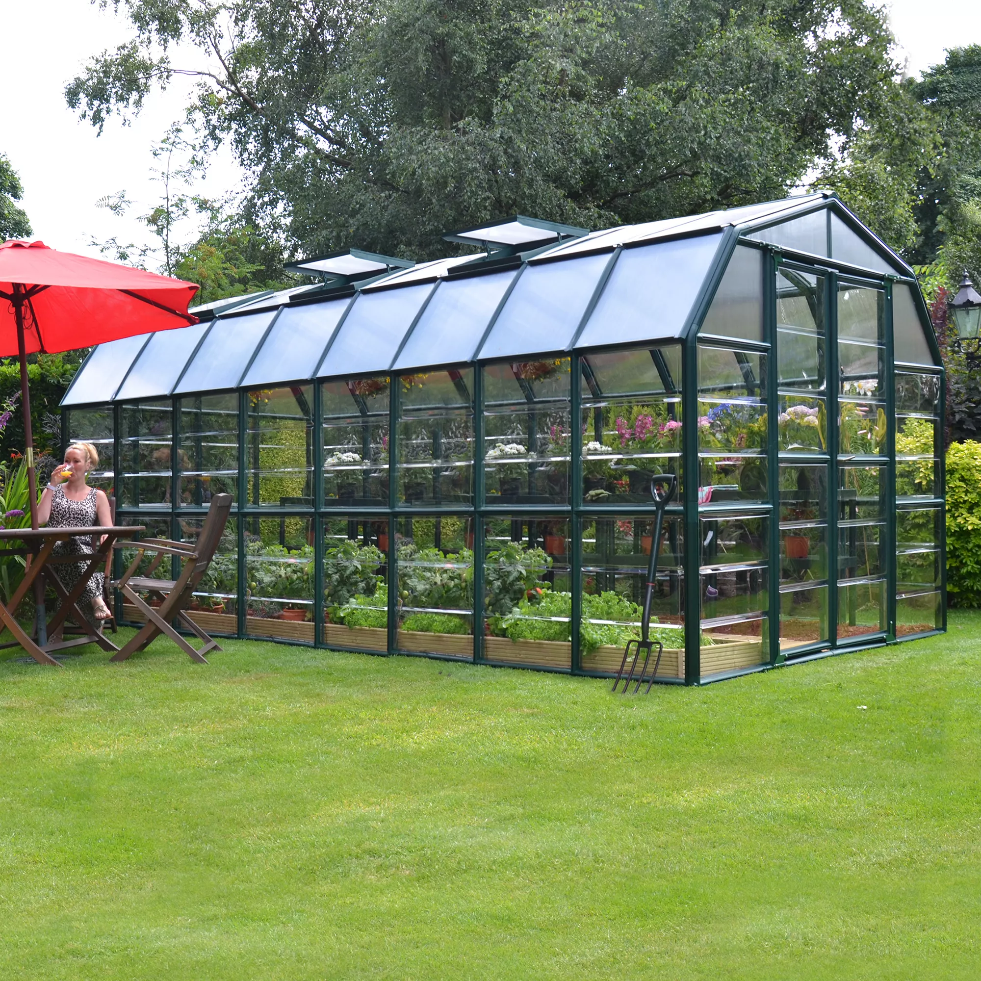 Rion Grand Gardner Green 8x16 Greenhouse 3 Rion Grand Gardner Green 8x16 Greenhouse