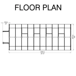Rion Grand Gardner Green 8x20 Greenhouse -Gardens and Outdoor rion grand gardner green 8x20 greenhouse7290103121648 02t
