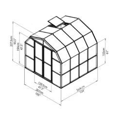 Rion Grand Gardner Green 8x8 Greenhouse -Gardens and Outdoor rion grand gardner green 8x8 greenhouse7290103121570 01t