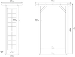 Rowlinson Square Top Softwood Arch -Gardens and Outdoor rowlinson square top softwood arch5013856000846 02t BQ