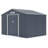 Rowlinson Trentvale 10x8 Apex Dark Grey Metal Shed -Gardens and Outdoor rowlinson trentvale 10x8 apex dark grey metal shed5013856206262 01c bq