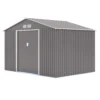 Rowlinson Trentvale 10x8 Apex Light Grey Metal Shed -Gardens and Outdoor rowlinson trentvale 10x8 apex light grey metal shed5013856206231 01c bq