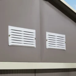 Rowlinson Trentvale 10x8 Apex Light Grey Metal Shed -Gardens and Outdoor rowlinson trentvale 10x8 apex light grey metal shed5013856206231 36c bq