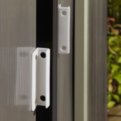 Rowlinson Trentvale 10x8 Apex Light Grey Metal Shed -Gardens and Outdoor rowlinson trentvale 10x8 apex light grey metal shed5013856206231 40c bq