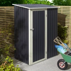 Rowlinson Trentvale 5x3 Pent Dark Grey Metal Shed 24 Rowlinson Trentvale 5x3 Pent Dark Grey Metal Shed -Gardens and Outdoor rowlinson trentvale 5x3 pent dark grey metal shed5013856206347 02i bq