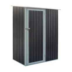 Rowlinson Trentvale 5x3 Pent Dark Grey Metal Shed 16 Rowlinson Trentvale 5x3 Pent Dark Grey Metal Shed -Gardens and Outdoor rowlinson trentvale 5x3 pent dark grey metal shed5013856206347 03c bq