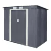 Rowlinson Trentvale 6x4 Pent Dark Grey Metal Shed -Gardens and Outdoor rowlinson trentvale 6x4 pent dark grey metal shed5013856206200 01c bq