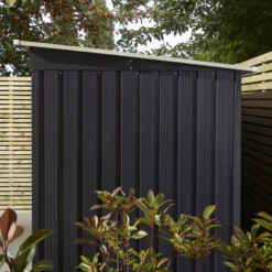 Rowlinson Trentvale 6x4 Pent Dark Grey Metal Shed -Gardens and Outdoor rowlinson trentvale 6x4 pent dark grey metal shed5013856206200 36c bq