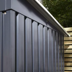 Rowlinson Trentvale 6x4 Pent Dark Grey Metal Shed -Gardens and Outdoor rowlinson trentvale 6x4 pent dark grey metal shed5013856206200 38c bq