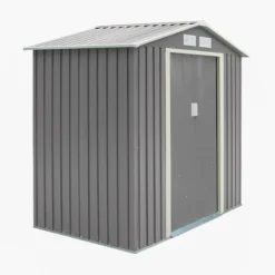 Rowlinson Trentvale 6x4 Pent Light Grey Metal Shed -Gardens and Outdoor rowlinson trentvale 6x4 pent light grey metal shed5013856206293 03c bq