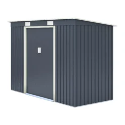 Rowlinson Trentvale 8x4 Pent Dark Grey Metal Shed