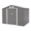Rowlinson Trentvale 8x6 Apex Light Grey Metal Shed