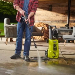 Ryobi Corded Pressure Washer 1.8kW RY140PWA -Gardens and Outdoor ryobi corded pressure washer 1 8kw ry140pwa4892210202963 04i bq