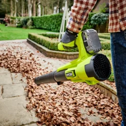 Ryobi ONE+ Cordless 18V RY18BLA-140 Blower -Gardens and Outdoor ryobi one cordless 18v ry18bla 140 blower4892210203960 02i bq