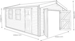 Shire 13x12 Bradenham Wooden Garage - Assembly Service Included -Gardens and Outdoor shire 13x12 bradenham wooden garage assembly service included5019804383689 03t