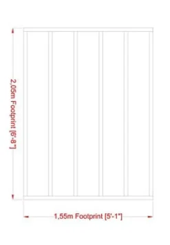 Shire 2X1.5 Timber Shed Base (L) 155cm X (W) 205cm -Gardens and Outdoor shire 2x1 5 timber shed base l 155cm x w 205cm5397007009255 01t BQ