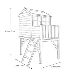 Shire 6x4 Bunny Whitewood Pine Playhouse Assembly Required -Gardens and Outdoor shire 6x4 bunny whitewood pine playhouse assembly required5019804111732 03t