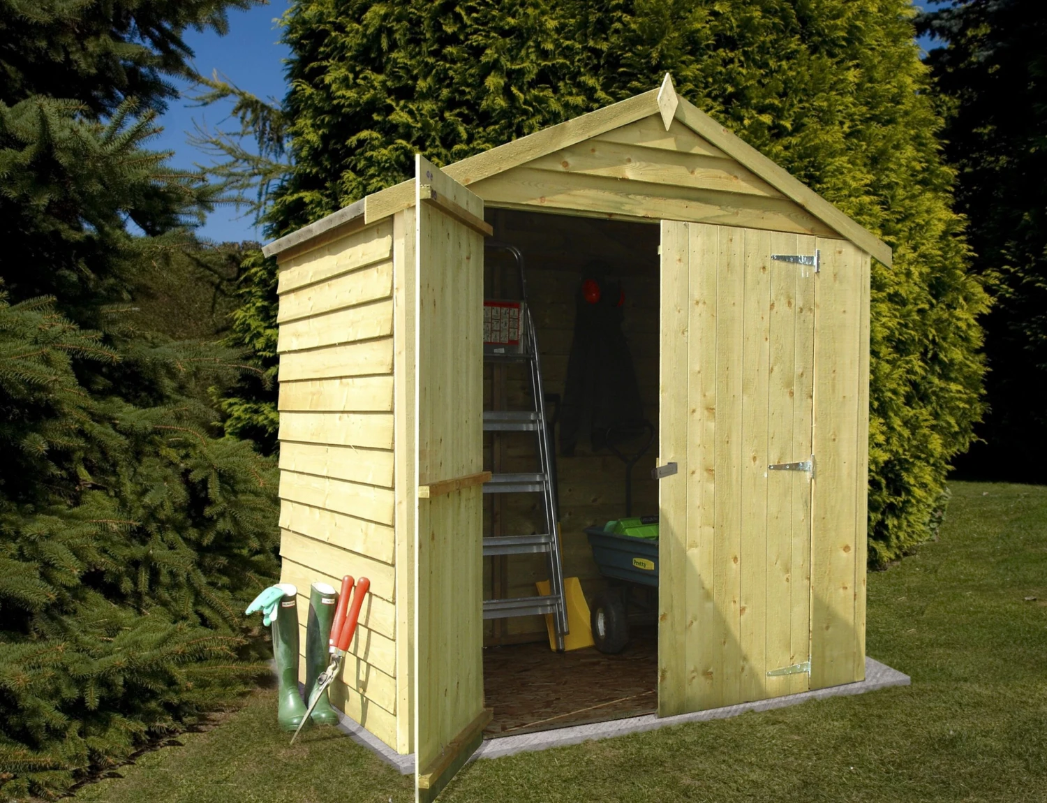 Shire 6x4 Ft Apex Overlap Shed With Floor 5 Shire 6x4 Ft Apex Overlap Shed With Floor - Image 3