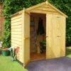Shire 6x4 Ft Apex Overlap Wooden Shed With Floor (Base Included) -Gardens and Outdoor shire 6x4 ft apex overlap wooden shed with floor base included 5019804120093 04bq