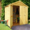 Shire 6x4 Ft Apex Overlap Wooden Shed With Floor (Base Included) - Assembly Service Included -Gardens and Outdoor shire 6x4 ft apex overlap wooden shed with floor base included assembly service included5019804120017 01i bq