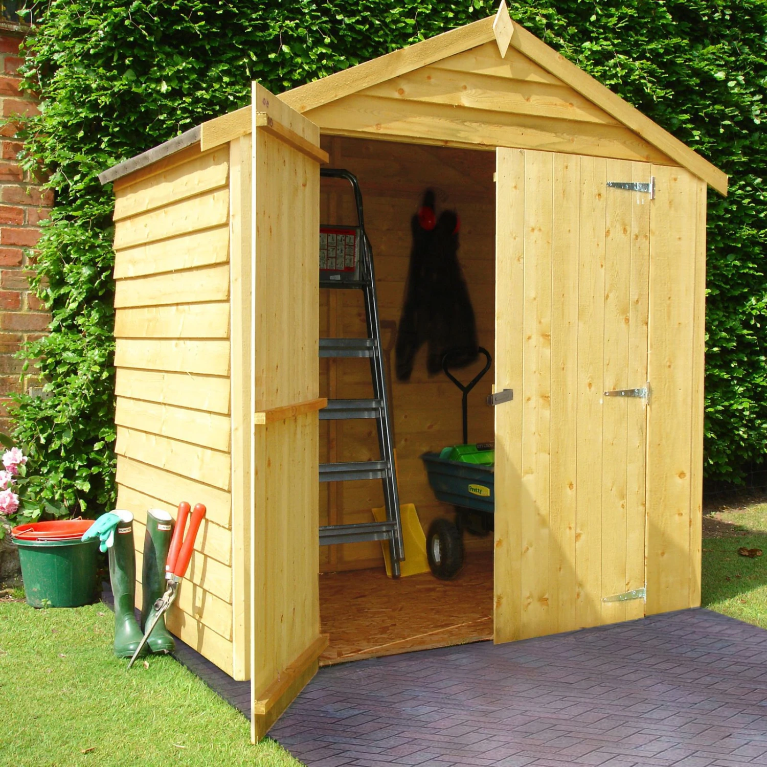 Shire 6x4 Ft Apex Overlap Wooden Shed With Floor 3 Shire 6x4 Ft Apex Overlap Wooden Shed With Floor