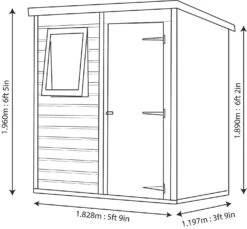 Shire 6x4 Pent Dip Treated Shiplap Wooden Shed With Floor -Gardens and Outdoor shire 6x4 pent dip treated shiplap wooden shed with floor5019804665402 01t