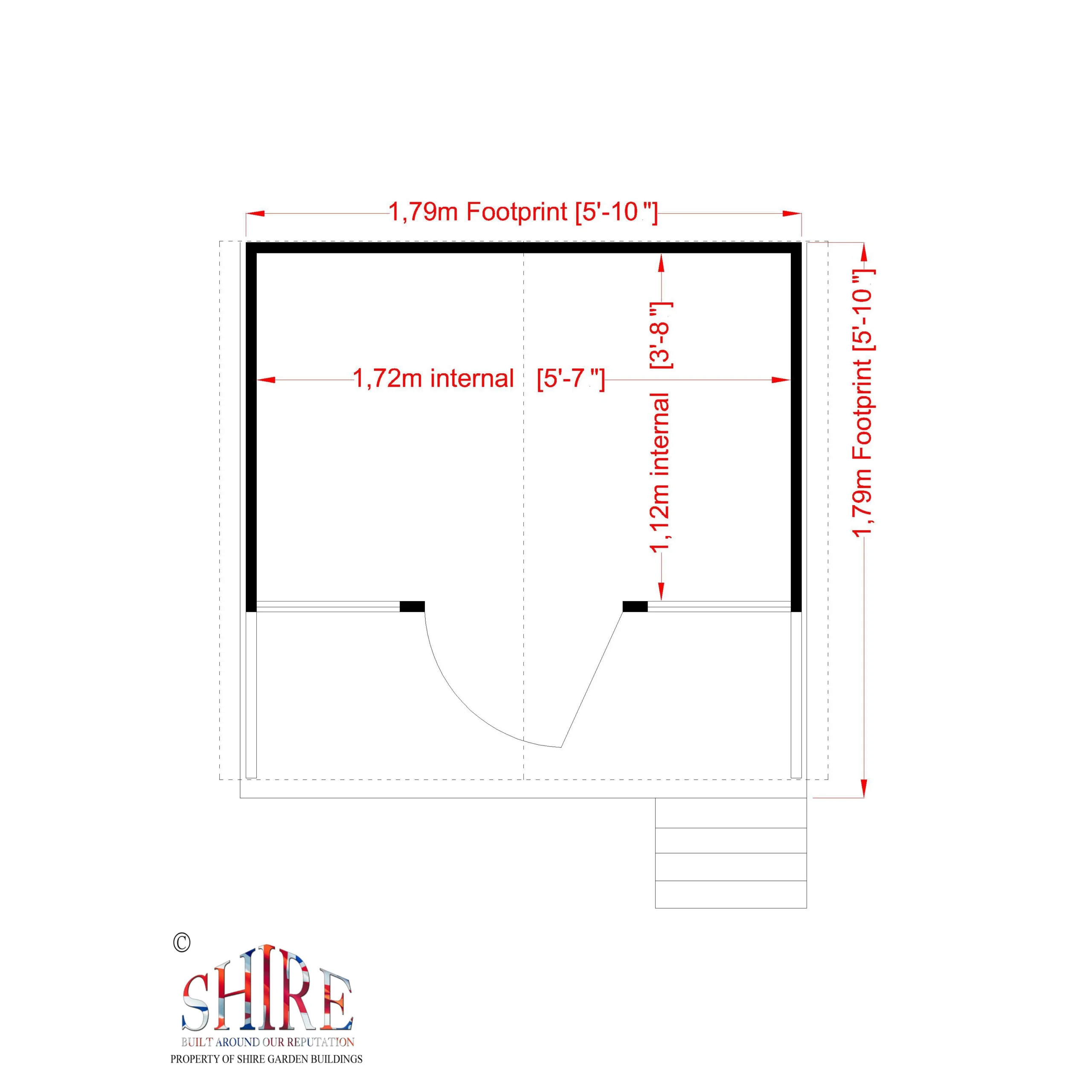 Shire 6x6 Stork Whitewood Pine Playhouse Assembly Required 7 Shire 6x6 Stork Whitewood Pine Playhouse Assembly Required - Image 5