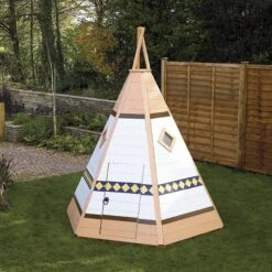 Shire 7x6 Wigwam Whitewood Pine Playhouse Assembly Required -Gardens and Outdoor shire 7x6 wigwam whitewood pine playhouse assembly required5019804113675 02i bq