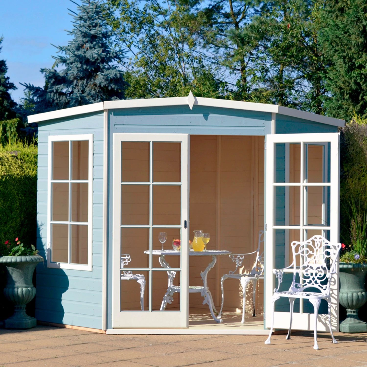 Shire 7x7 Glass Pent Shiplap Wooden Summer House - Base Not Included 7 Shire 7x7 Glass Pent Shiplap Wooden Summer House - Base Not Included - Image 5