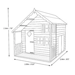 Shire 7x8 Crib Whitewood Pine Playhouse Assembly Service Included -Gardens and Outdoor shire 7x8 crib whitewood pine playhouse assembly service included5019804111800 03t