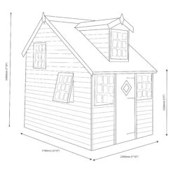 Shire 8x6 Cottage Whitewood Pine Playhouse Assembly Service Included -Gardens and Outdoor shire 8x6 cottage whitewood pine playhouse assembly service included5019804111824 03t