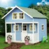 Shire 8x9 Lodge Whitewood Pine Playhouse Assembly Required -Gardens and Outdoor shire 8x9 lodge whitewood pine playhouse assembly required5019804111831 05i