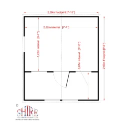 Shire 8x9 Lodge Whitewood Pine Playhouse Assembly Service Included -Gardens and Outdoor shire 8x9 lodge whitewood pine playhouse assembly service included5019804111848 02t