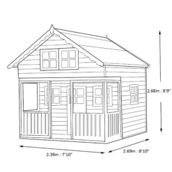 Shire 8x9 Lodge Whitewood Pine Playhouse Assembly Service Included -Gardens and Outdoor shire 8x9 lodge whitewood pine playhouse assembly service included5019804111848 03t