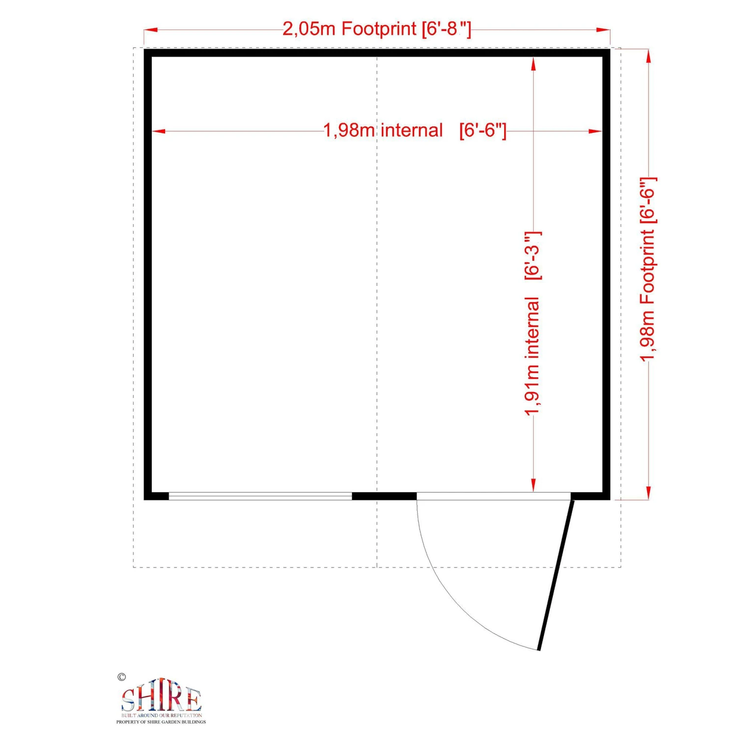 Shire Abri 7x7 Ft Apex Shiplap Wooden Shed With Floor 5 Shire Abri 7x7 Ft Apex Shiplap Wooden Shed With Floor - Image 3