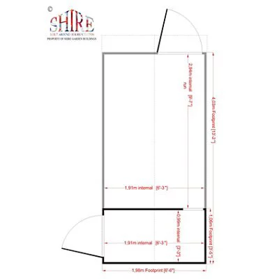 Shire Animal House & Run, (H)2.1m (W)1.98m (D)1.98m 4 Shire Animal House & Run, (H)2.1m (W)1.98m (D)1.98m - Image 2