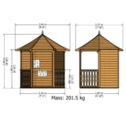 Shire Arbour, (H)2600mm (W)2160mm (D)1870mm - Assembly Required -Gardens and Outdoor shire arbour h 2600mm w 2160mm d 1870mm assembly required5060437982206 01t bq