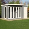 Shire Aster 12x8 Pent Shiplap Wooden Summer House - Assembly Service Included -Gardens and Outdoor shire aster 12x8 pent shiplap wooden summer house assembly service included5019804118908 03i