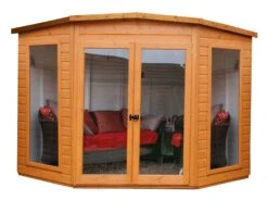Shire Barclay 10x10 Safety Acrylic Pent Shiplap Wooden Summer House - Base Not Included